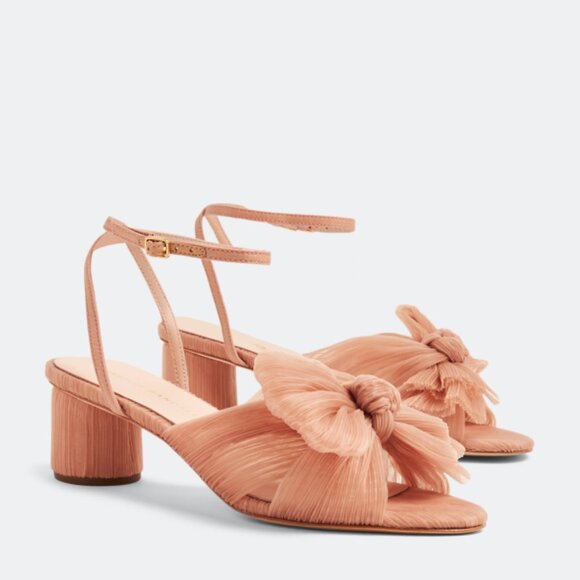 LOEFFLER RANDALL- dahlia pleated knot mule with ankle strap - size 6 - Picture 2 of 4